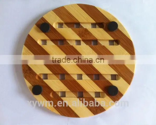 Bamboo Round Trivet Heat Pat--Jane photo-2