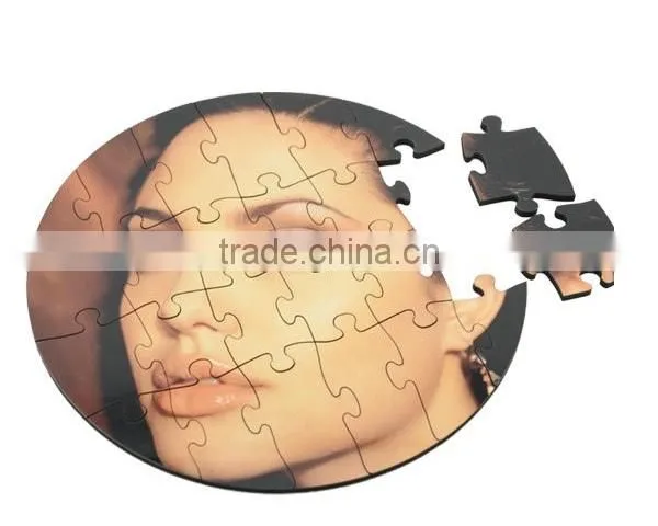 China Factory Direct Selling Sublimation MDF Jigsaw Puzzle Round Shape