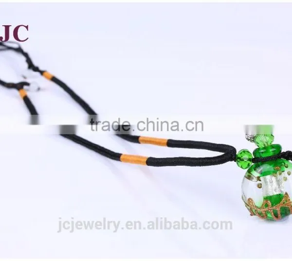 Glass Aromatherapy Essential Oil Diffusing Pendant Necklace Jewelry Wholesale photo-6