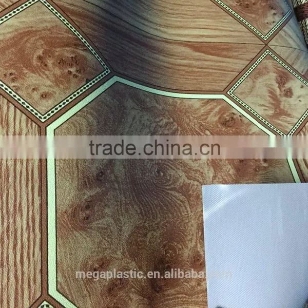 PVC Floor Covering for Indoor Usage/ Natural Wood Looking Plastic photo-5