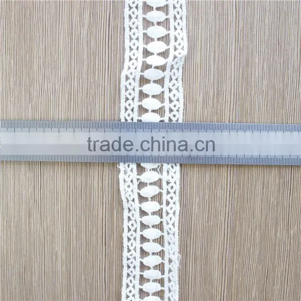 Cheap Embroidery Trim Lace Wholesale 100% Cotton Lace Trim for Dresses/Curtains photo-2
