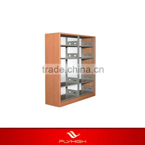 Easy to Assemble Office Furniture to Magazines Wood Metal Shelf photo-3
