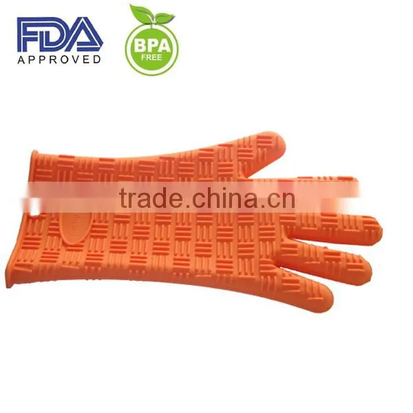 High Quality Food-grade Microwave Silicone Five Fingers Rubber Glove /silicone Pot Holder