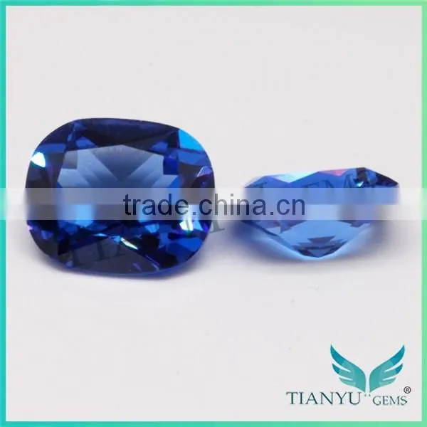112# Cushion Burman Blue Spinel Gemstone Synthetic Diamond photo-5
