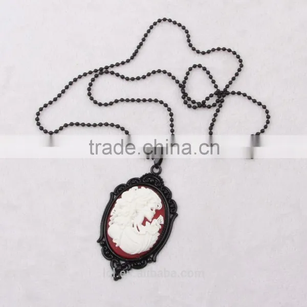 Fashion Jewelry Necklace Steampunk Necklace Classical Silhouette Cameo Pendant 2015 New Party Dress Made in China Yiwu photo-3