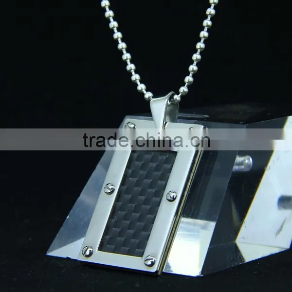 100% Authentic Material Black Tag Pendant Necklace For Man photo-3