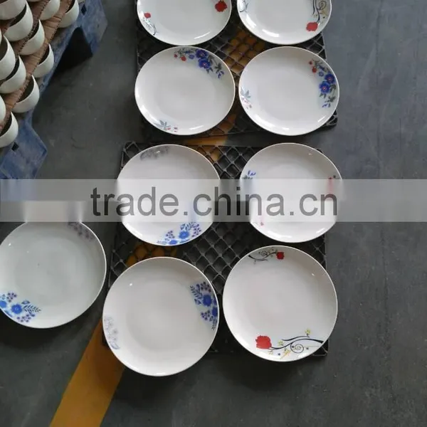 10.5inch Ceramic Moon Shaped Plate With Flower Design for Cameroon photo-4