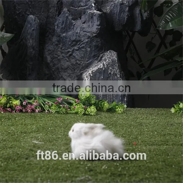 Plush Toy Animal Small White Animal Figures Artificial Animal Bunny photo-3
