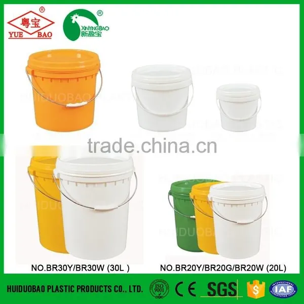 Yellow Plastic Bucket 30L for Construction photo-6