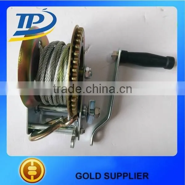 China Supplier Small Cable Winch Drum Hand Winch Cable Hand Cable Drum Winch photo-2