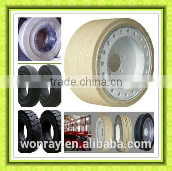 16x4 Solid Tire With Brake for Bobcat, Wheel for Lifting Platform