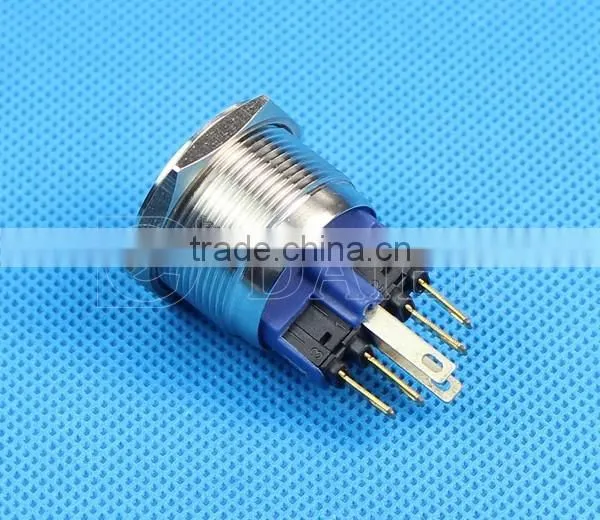 Daier 22mm SPDT 1NO 1NC Illuminated Waterproof Push Button Switch With Light photo-4