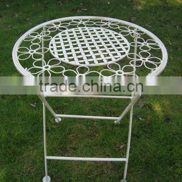 Antique White Foldable Outdoor Children Table Chair Set photo-2
