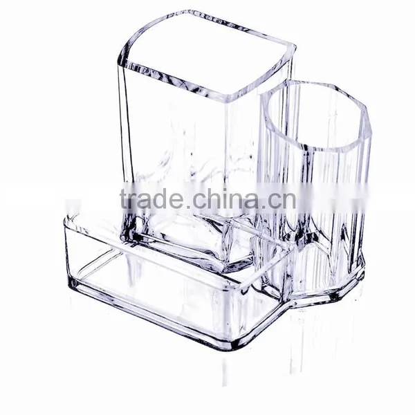 Acrylic Cosmetic Makeup Holder Box for Brush Cream Lotion Cotton Swab Storage Organizer photo-2