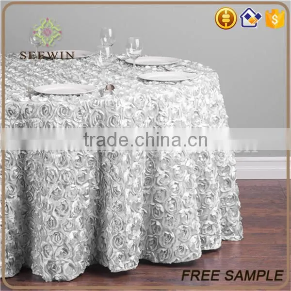 Garment Rosette Round Table Cloth for Wedding/party/banquet photo-3