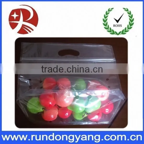 Transparent CPP Slider Zip Lock Fruit Bag With Handle and Air Holes photo-3