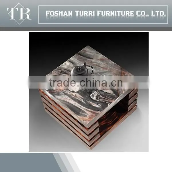 Antique Marble Top End Table Small Coffee Table for Living Room Furniture photo-2