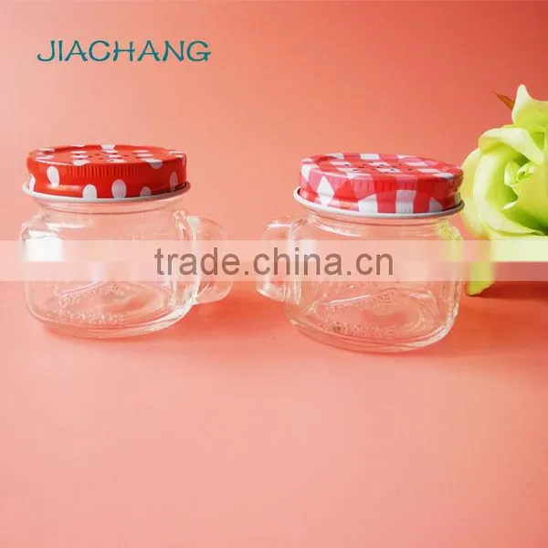 50ml Mini Handle Glass Christmas Drinking Mug With Holes Lid photo-5