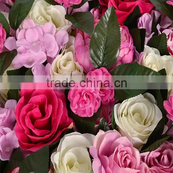 SJ2017300203 Hot Sale Plastic Flower Wall Hanging Silk Flower for Weeding Decoration photo-2