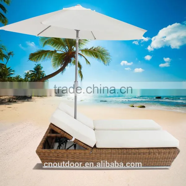 2016 Updated Double Rattan/wicker Daybed With Wheels WYHS-D055, Wicker Furniture/Garden Patio Furniture/outdoor Furniture. photo-2