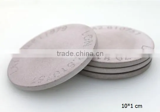 4 Set Engraved Concrete Coasters With Cork Back photo-3
