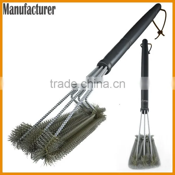 High Quality Stainless Steel Barbecue BBQ Grill Cleaning Brush photo-2