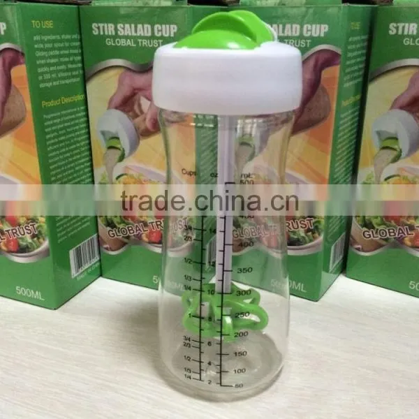 2016 Wholesale Plastic Salad Dressing Mixer Shaker Salad Dressing Bottle photo-2