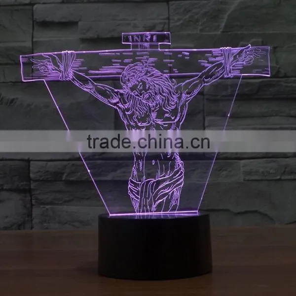 Customize Your Own Logo 3D Visual LED Magical Small Table Lamp Night Light photo-3