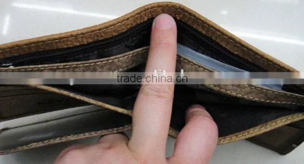 Fashion China Supplier Men Genuine Leather Button Stylish Wallet photo-2