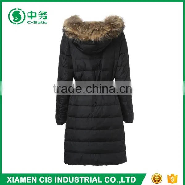 Latest Fashion Winter Korean Style White Lady Goose Down Long Coat photo-3