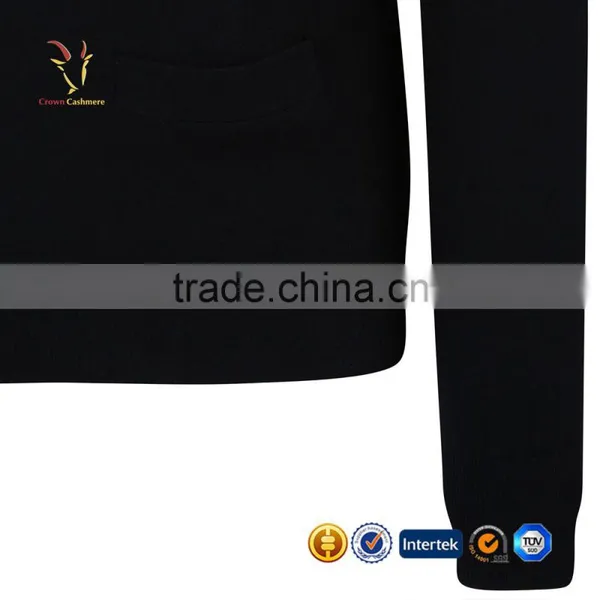 V Neck Mens Knitted Cashmere Cardigan Sweater photo-3