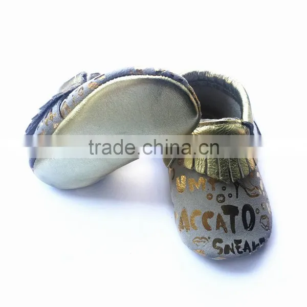 Handmade Baby Moccasins Soft Sole Baby Shoes 100% Genuine Leather Bow Moccasin Soft Sole Slip on Baby Shoes photo-2