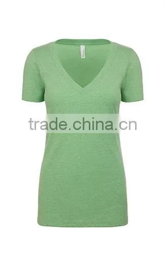 Next Level Apparel Ladies' CVC V-Neck Tee - Made From 60% Cotton, 40% Polyester Jersey and Comes With Your Logo. photo-6