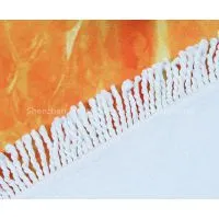 New Design Orange Printed Round Beach Towel photo-2