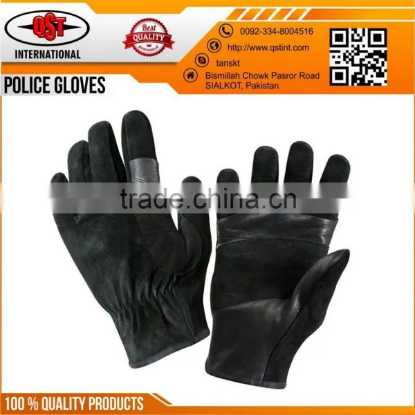 Classic White Nylon Cotton Formal Stretch Police Gloves for Women Mens photo-5
