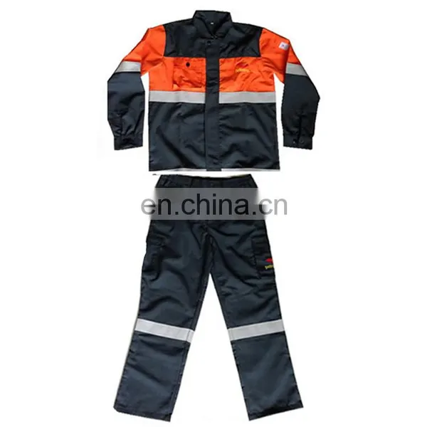 China Supplier 100%Cotton Fire Retardant Protective Reflective Safety Clothing Wholesale photo-2