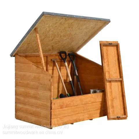 4' x 3' Store-Plus Шиплапный деревянный садовый ящик для хранения (1.26x0.86 м)