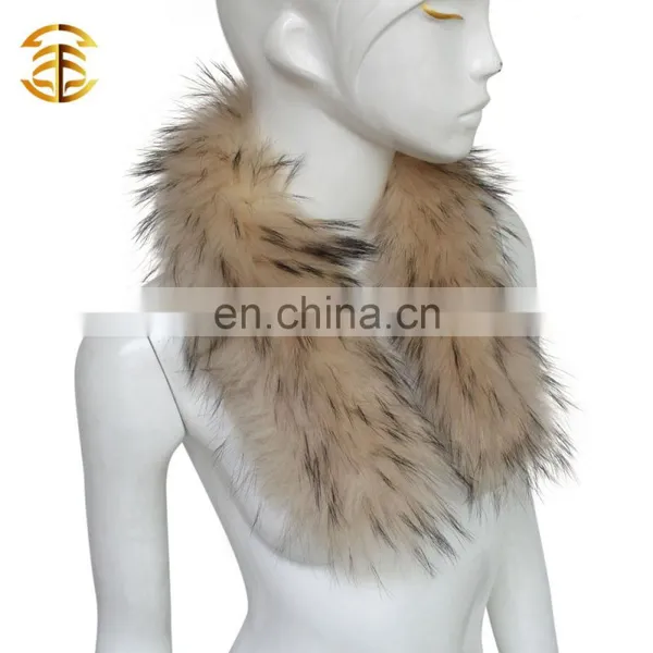 Real Fur Trim Wholesale Detachable Raccoon Fur Collars Coat photo-5