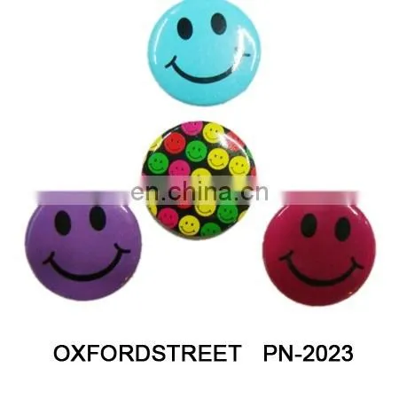 Fashion Badge, Matel Badge, Smiling Face Badge