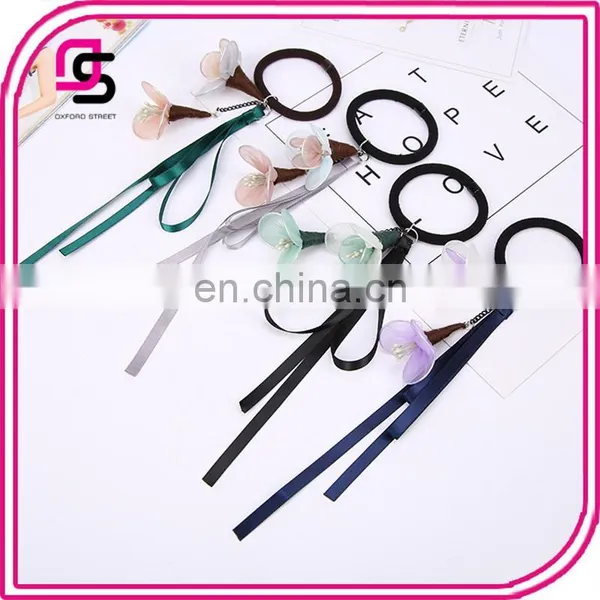 New Wholesale Decorative Floral Elastic Hair Tie Accessories Girls Korean Headdress photo-6