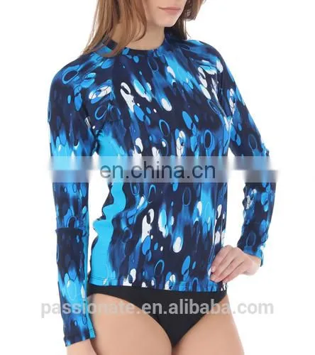 Full Printed Custom Made Long Sleeve Rush Guard/rashguard for Women photo-3