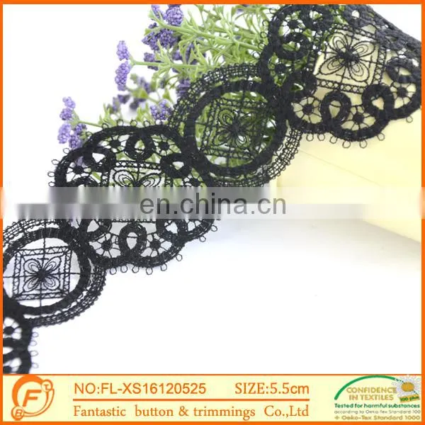 Nice Design Black Lace For Garment Wholesale Fabric Lace Triming photo-3