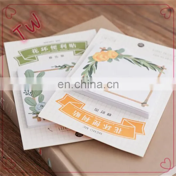Logo Printed Custom Printing Fancy Stationery for Kids Cute Multiple Colour Flower Design Paper Sticky Notes photo-5