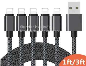 Nylon Braided Fast Charger Data Sync USB Cable Phone Charging Line Data Line Cord for iPhone Android