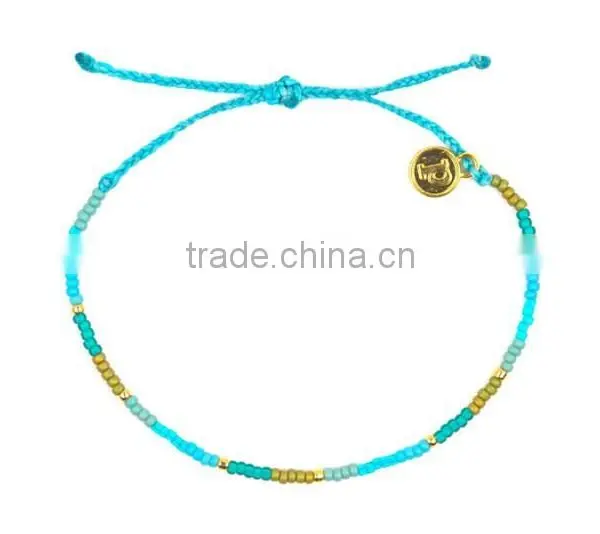 Mix Color Glass Seed Bead Woven Bracelet Metal Beads Bracelet for Men photo-2
