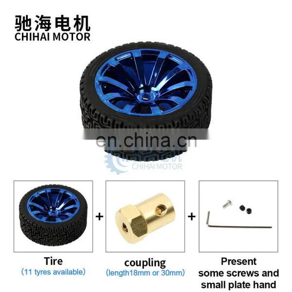 34/43/65/80/130MM 60mm Mecanum Wheel Plastic Rubber Tire Accessories for RC Model Vehicles DIY Robot Scientific Education photo-4