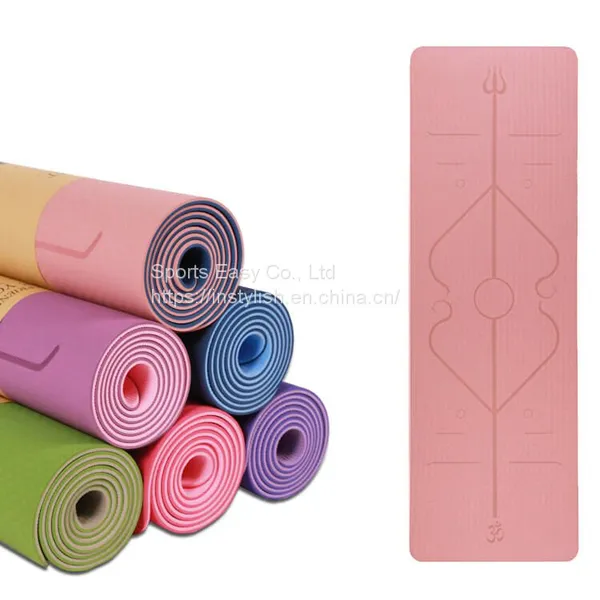 Cheap Wholesale Cost TPE Yoga Mat 6mm With Custom Design, Yoga Mat Manufacturer
