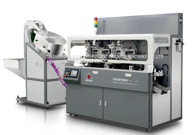 SZD-107A2-1 3 Color Chain Type Pen Lipstick Marker Plastic Metal Vodka Cap Perfume Glass Bottle Screen Printing and Hot Stamping Foil Machine photo-4