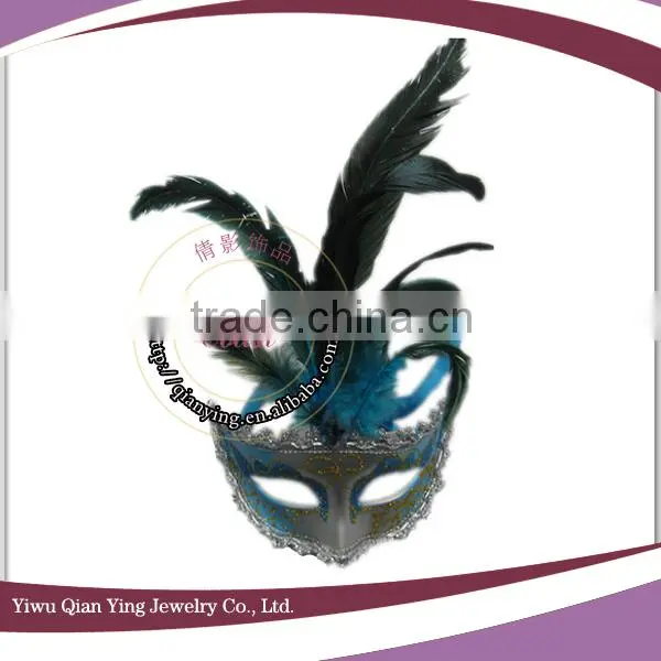 Venetian Masquerade Carnival Mask With Feather photo-6