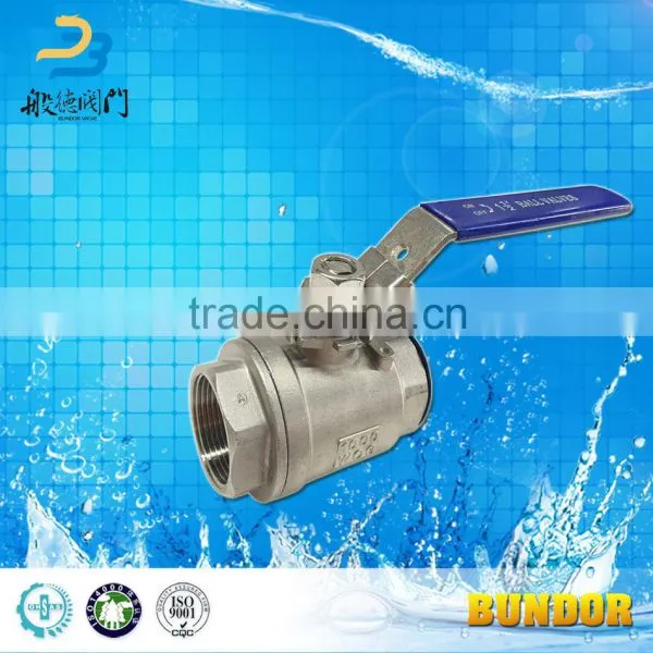 China Supplier 2 PCS 2Inch Two Ways Stainless Steel Female Thread Ball Valve photo-3